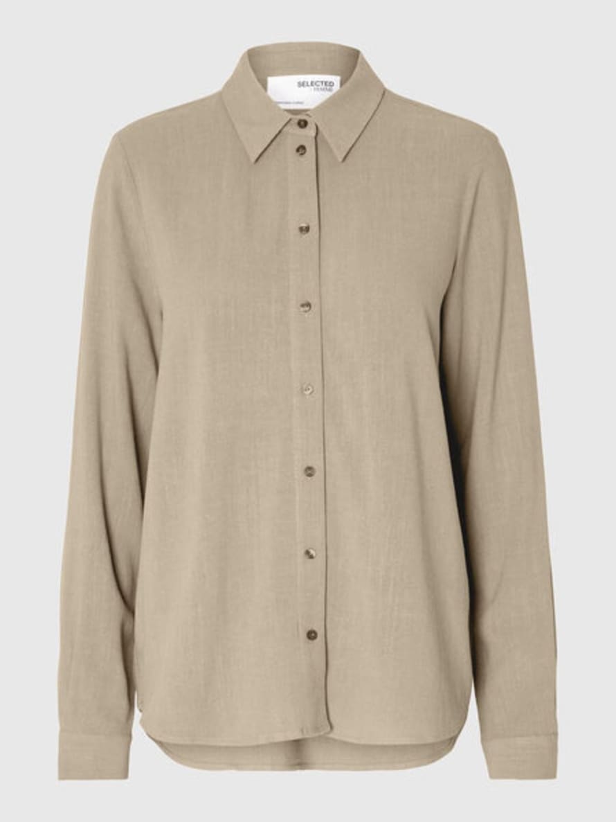Selected Femme - Long-sleeved Shirt Linen Mix
