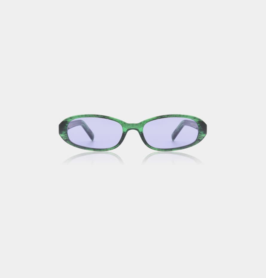 A.Kjaerbede  Macy Sunglasses - Green Marble Transparent