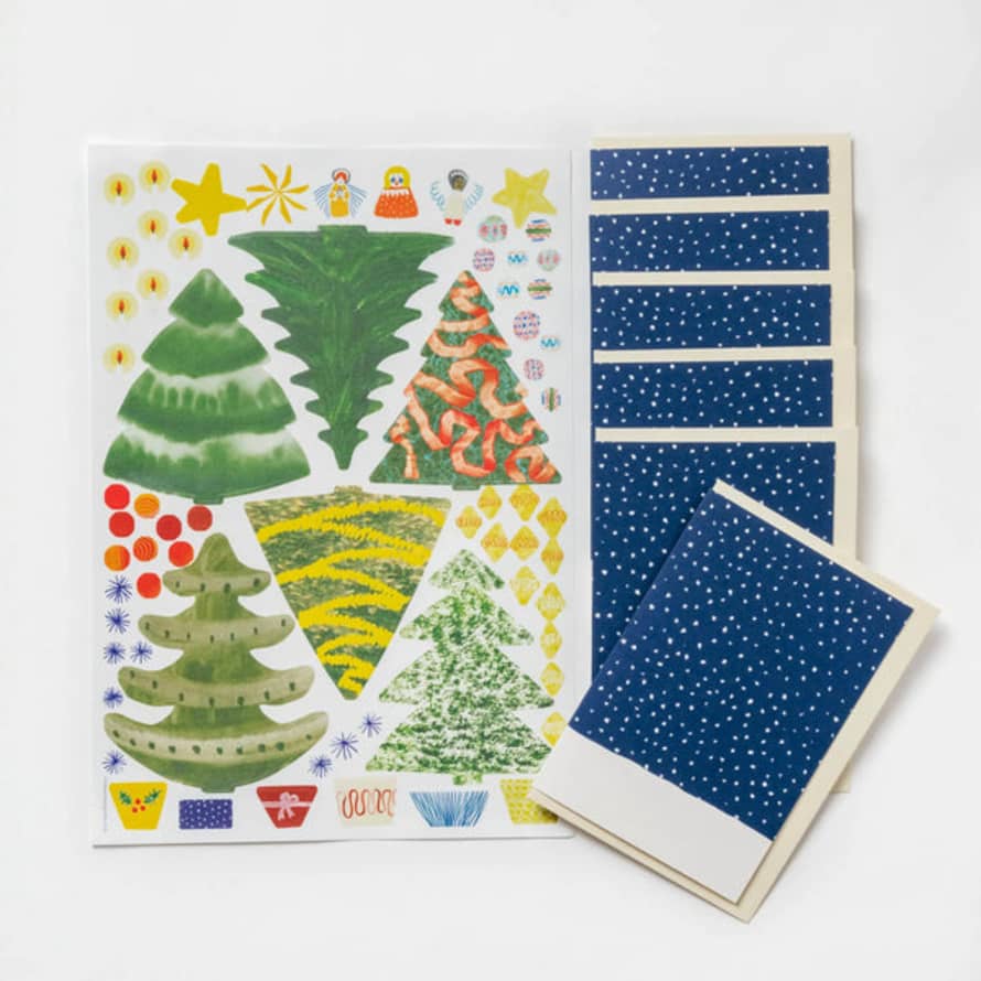 Hadley Paper Goods 'make Your Own Christmas Cards' Christmas Tree Set