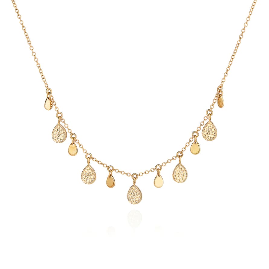 Anna Beck Teardrop Charm Collar Necklace In Gold 4251ng Gld