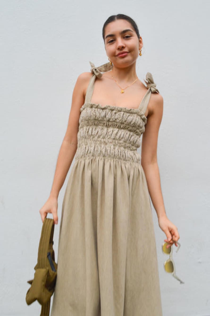 SEVENTY + MOCHI Sally Sand Linen Dress