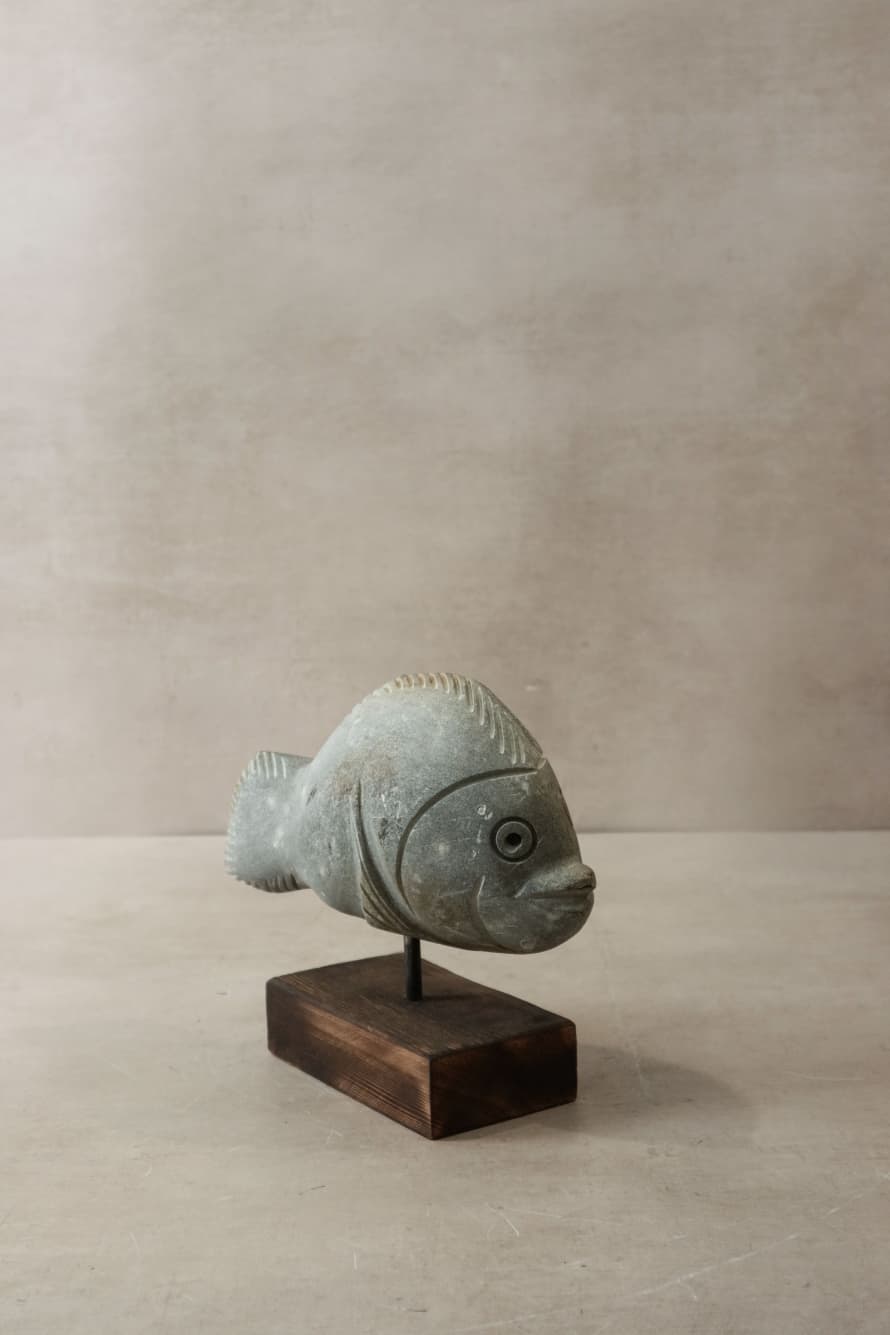 botanicalboysuk Stone Fish Sculpture - Zimbabwe - 29.3