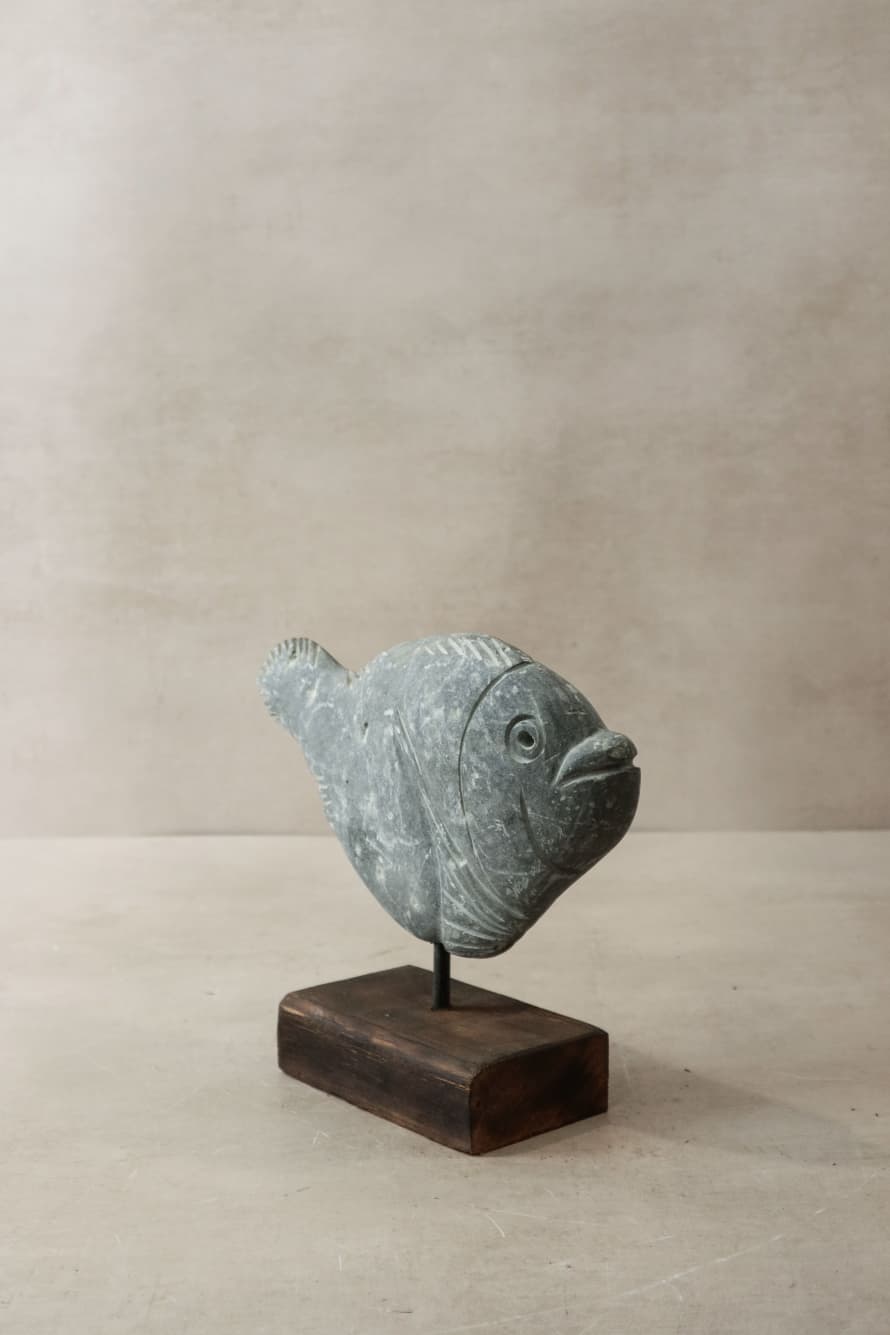 botanicalboysuk Stone Fish Sculpture - Zimbabwe - 30.4
