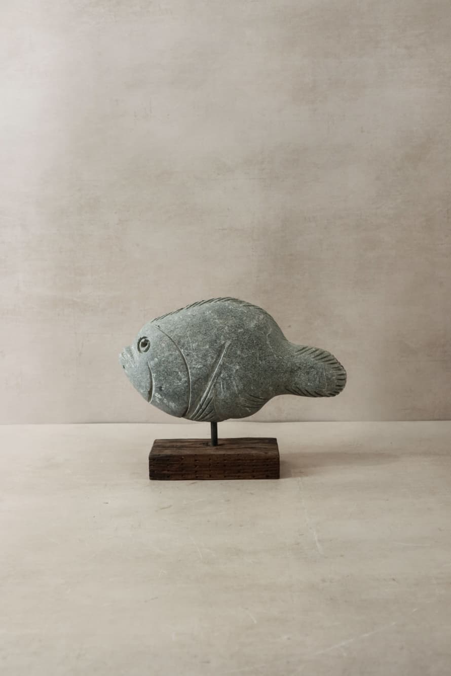 botanicalboysuk Stone Fish Sculpture - Zimbabwe - 30.8