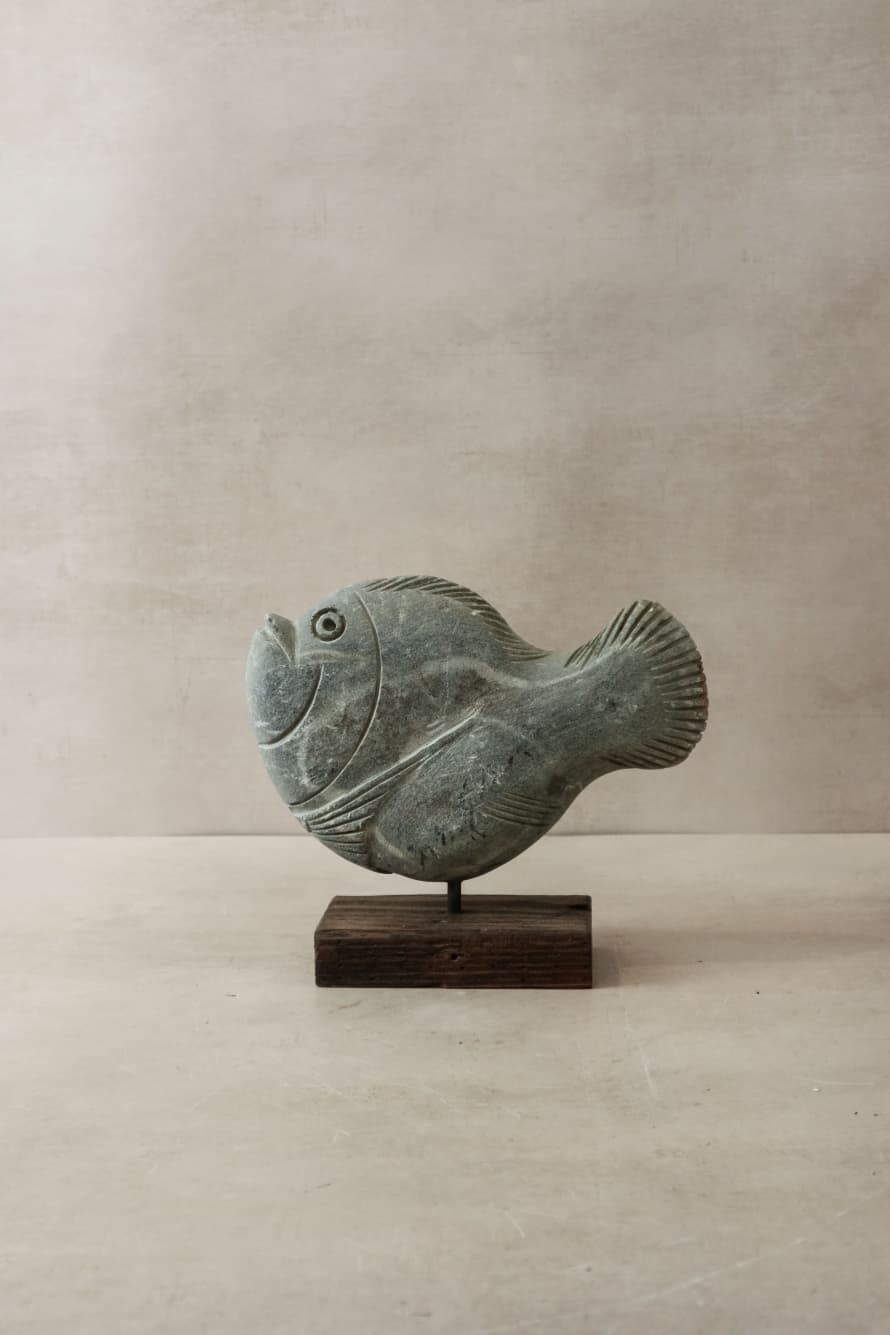 botanicalboysuk Stone Fish Sculpture - Zimbabwe - 31.4
