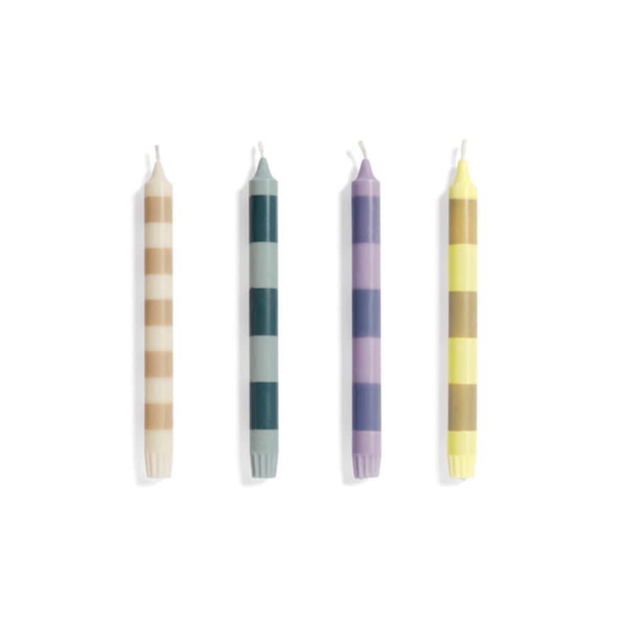 HAY Hay • Set De 4 Bougies Rayées Stripe Candle