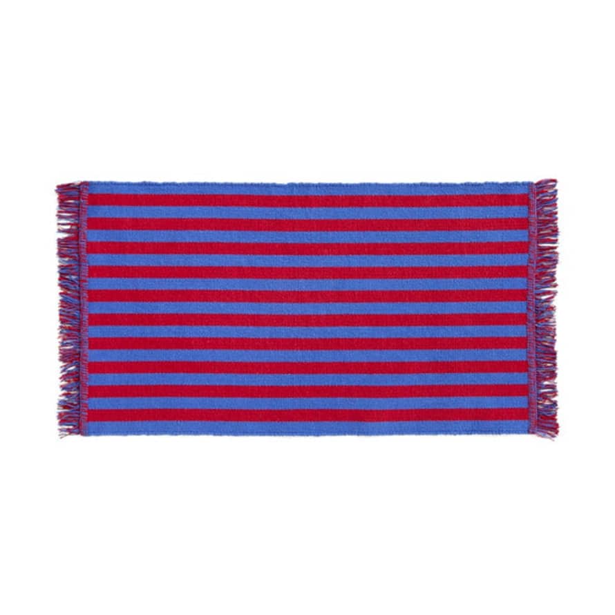 HAY Tapis Rouge Et Bleu Stripes And Stripes