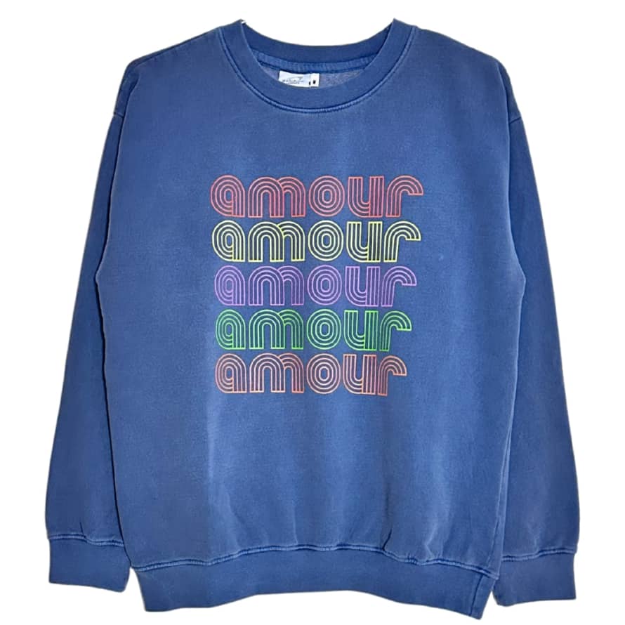 Rainbow Colours London Amour Sweatshirt Ocean Blue