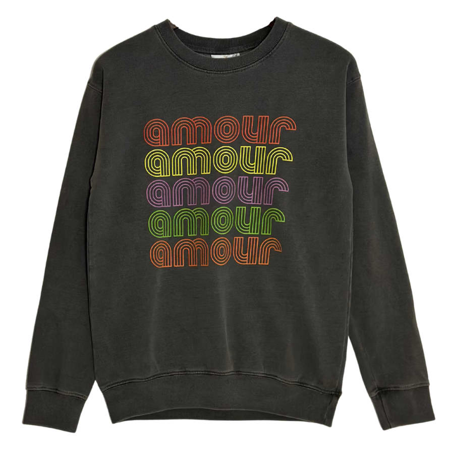 Rainbow Colours London Amour Sweatshirt Charcoal