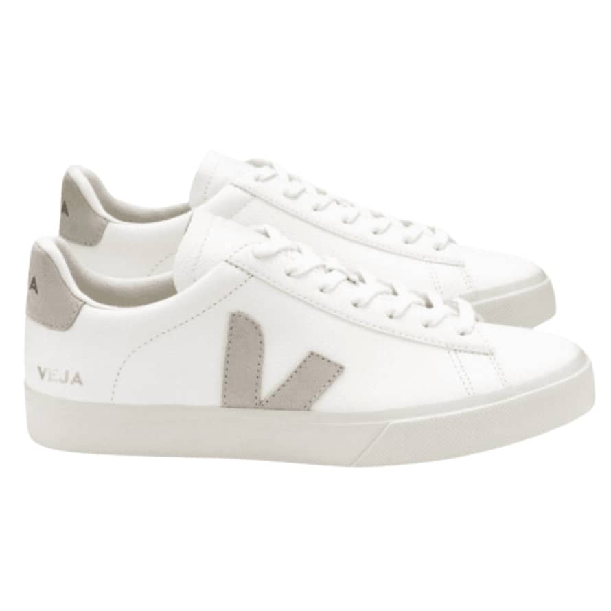 Veja Campo Chromefree Leather Extra White Natural Suede Trainers