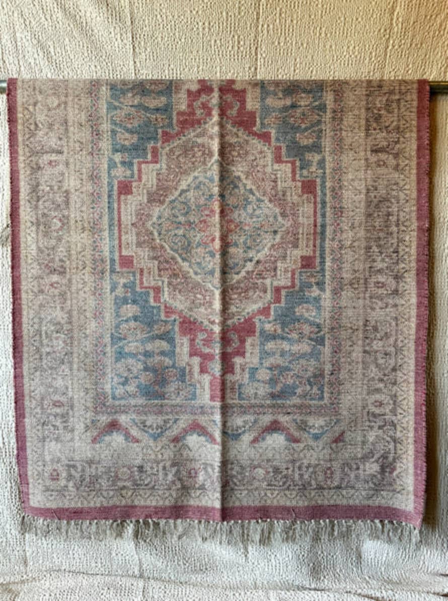 Indra Importer 120 X 180cm Multi Hand Woven Cotton Chenille Dyed Rug 