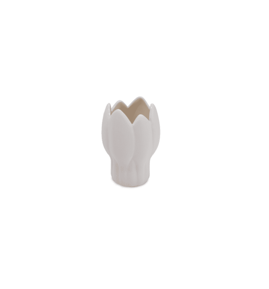 Fine Little Day Krokus Organic Sculpted Vase, Extra Small White Matte