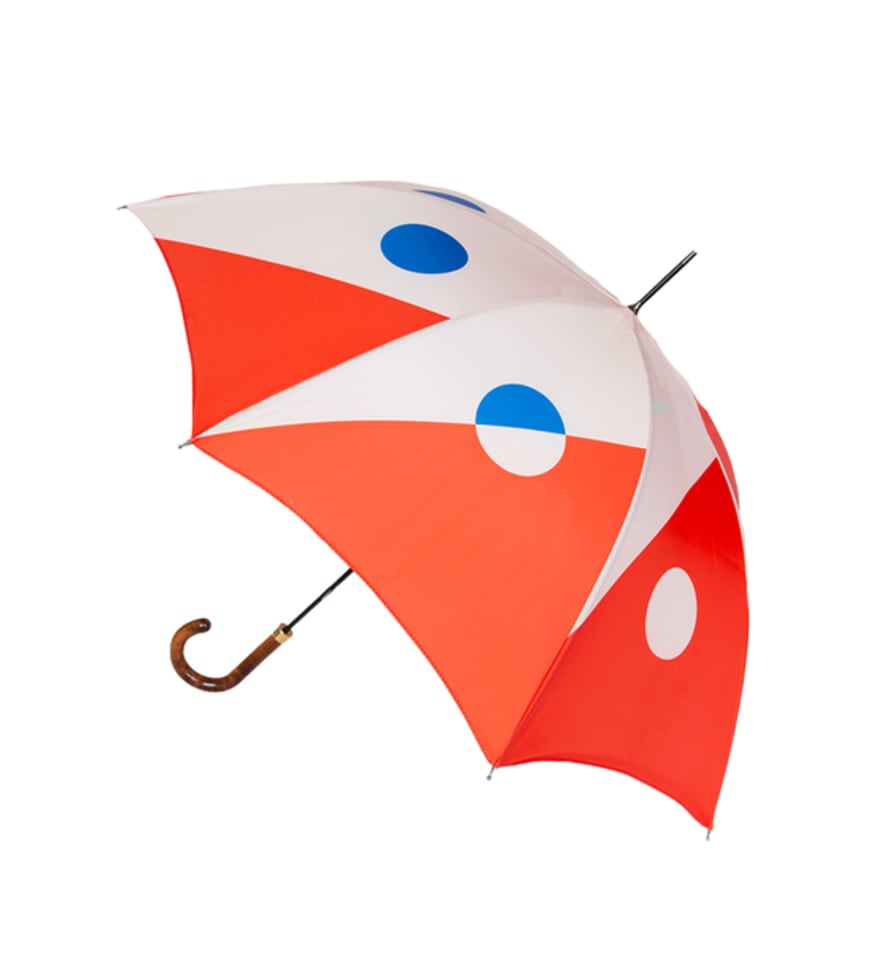 Para Para Large Red Geometric Starburst Animated Umbrella