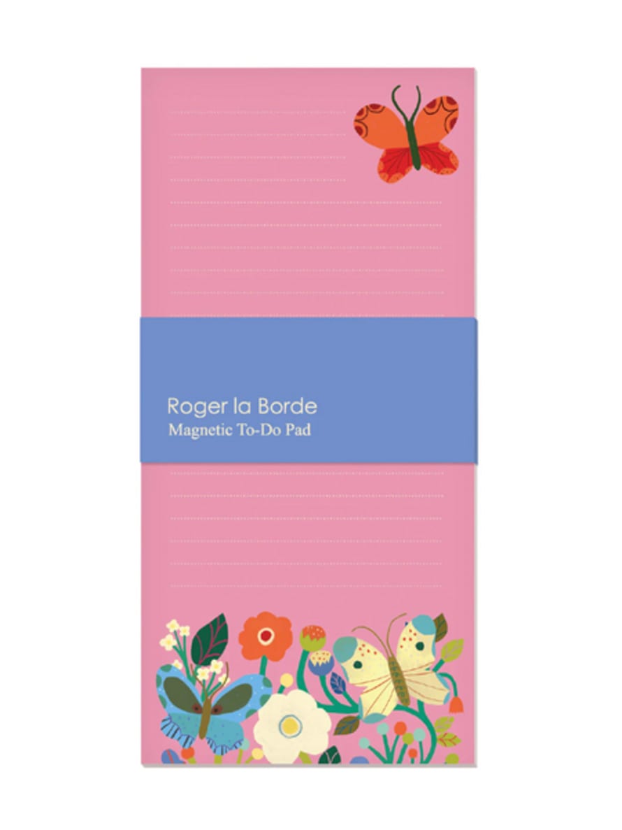 Roger la Borde Butterfly Garden Magnet Notepad
