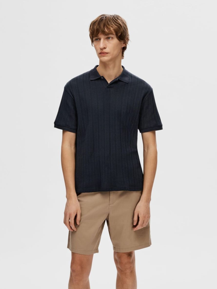 Selected Homme Jaden Jacquard Ss Polo