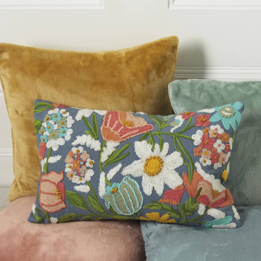 Walton & Co Cushion - Jardin Embroidery
