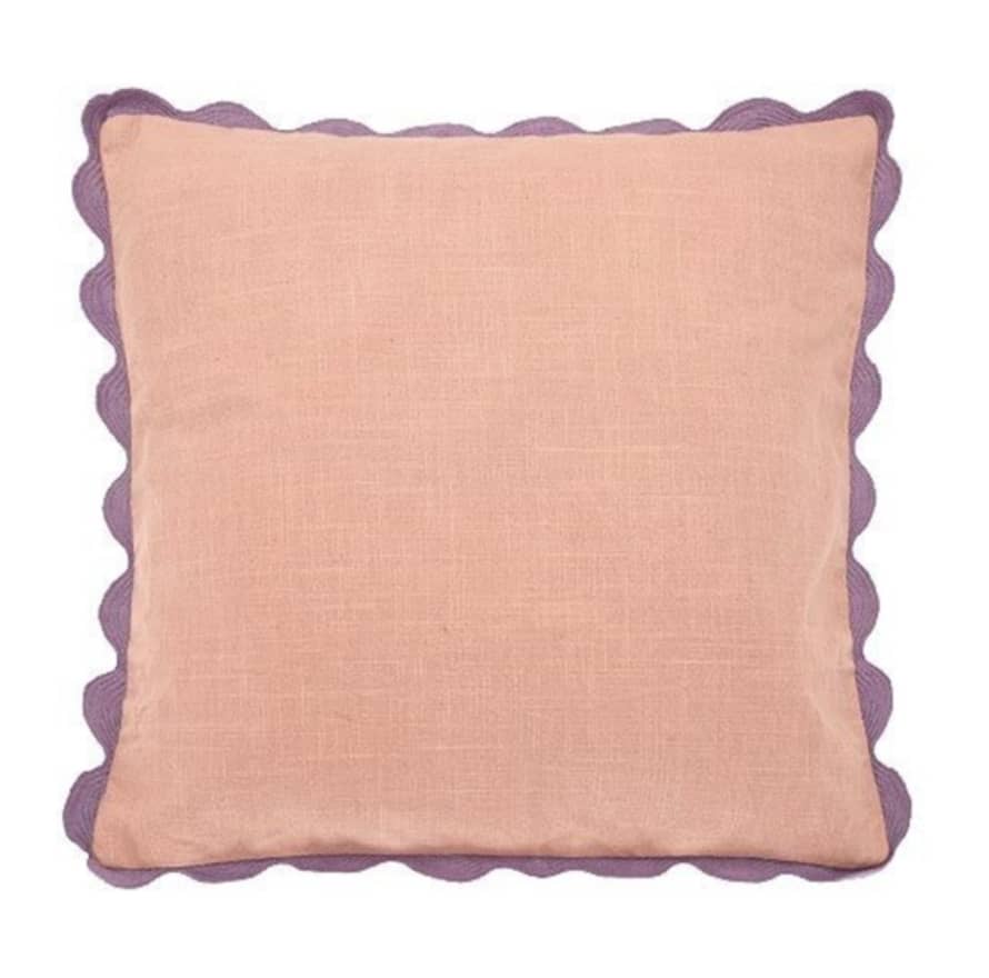 Walton & Co Cushion - Mia Scalloped Edge, Pink