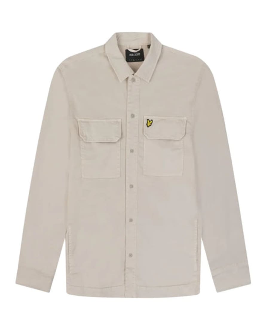 Lyle and Scott Lw2008v Garment Dyed Overshirt In Cove