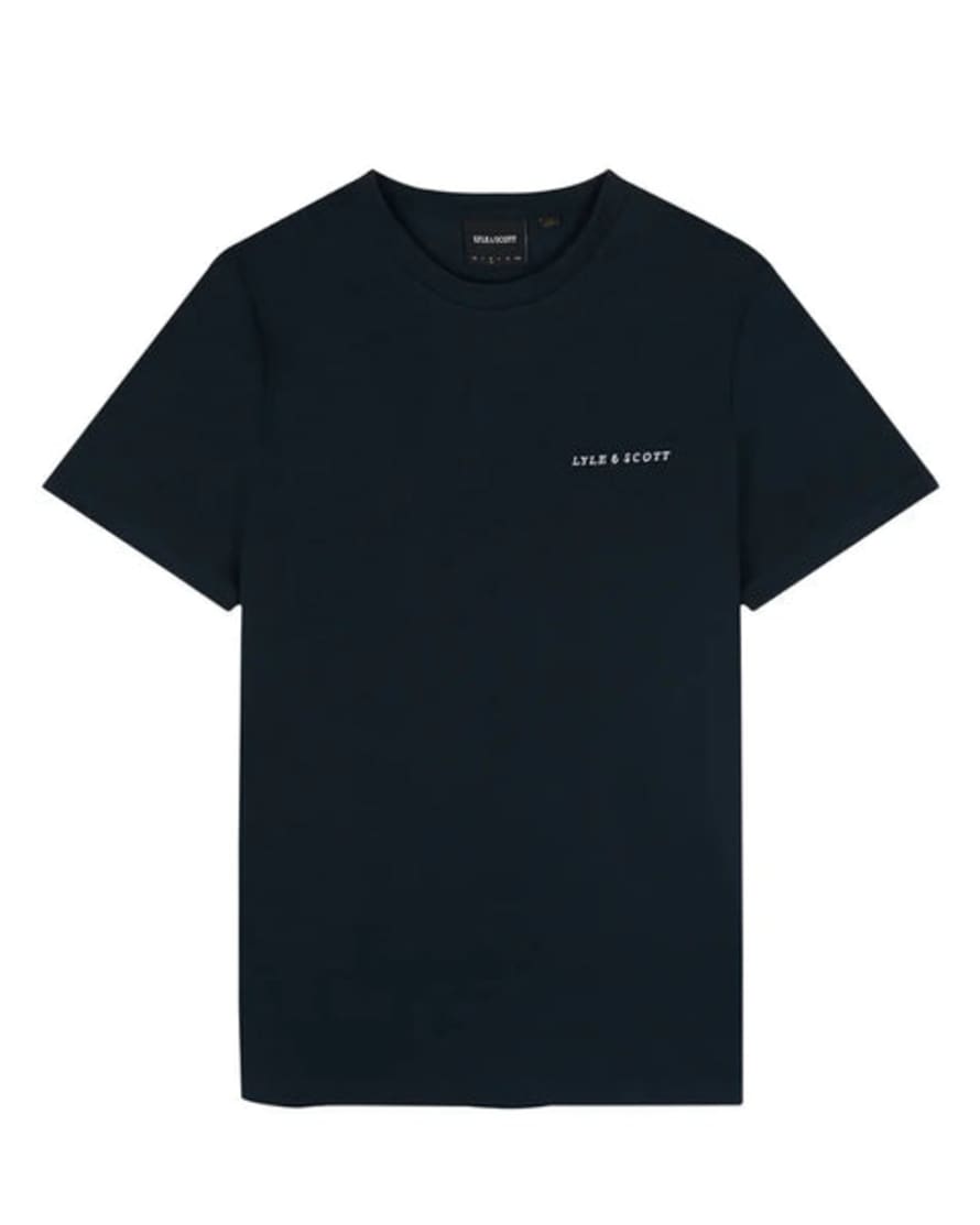 Lyle and Scott Ts2007v Embroidered T Shirt In Dark Navy