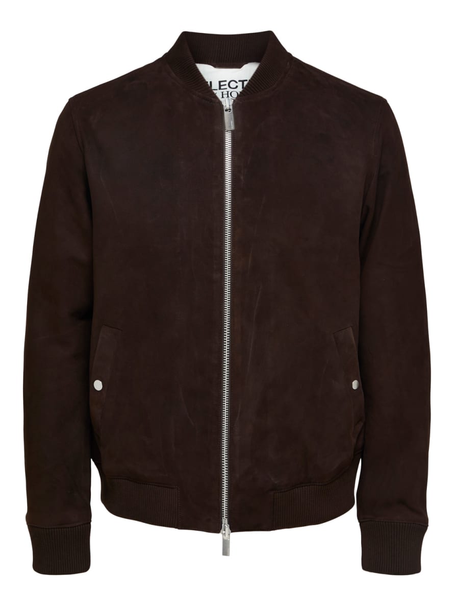 Selected Homme Archive Bomber Suede Jacket