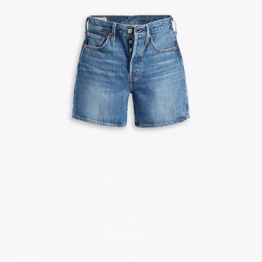 Levi's Blue Beauty 501 Mid Thigh Shorts 