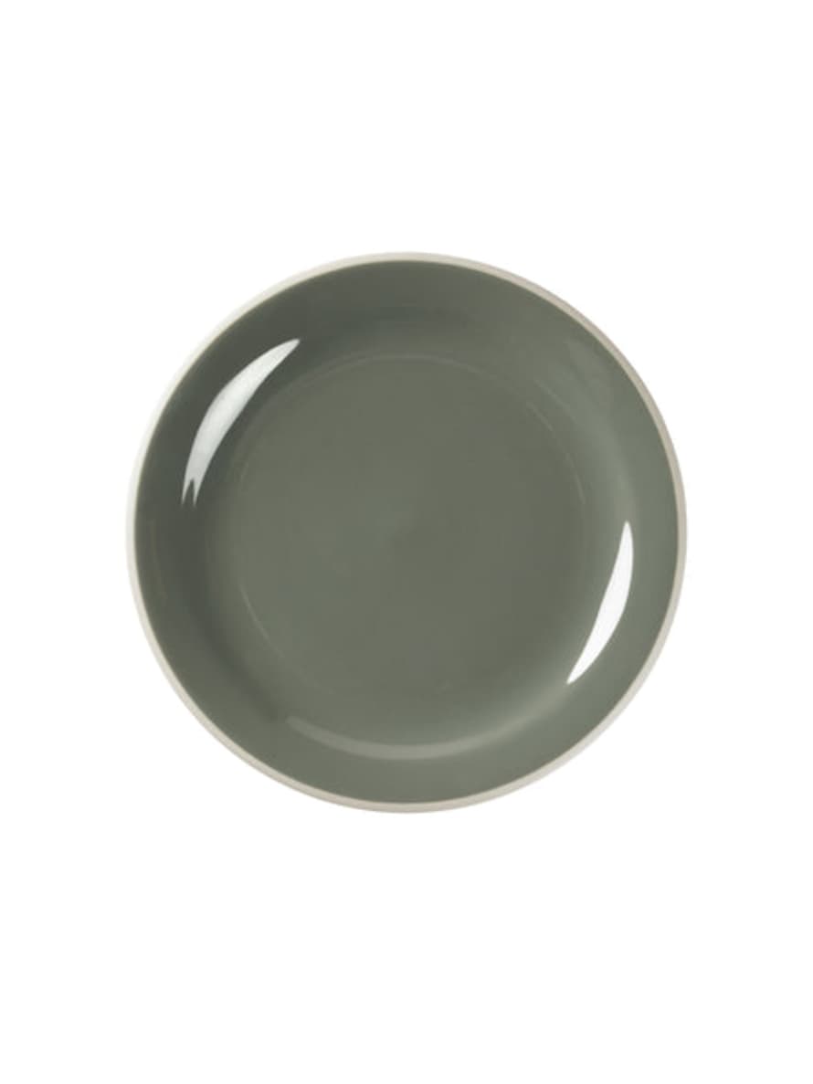 Broste Copenhagen Taverna Green Glazed Stoneware Dinner Plate