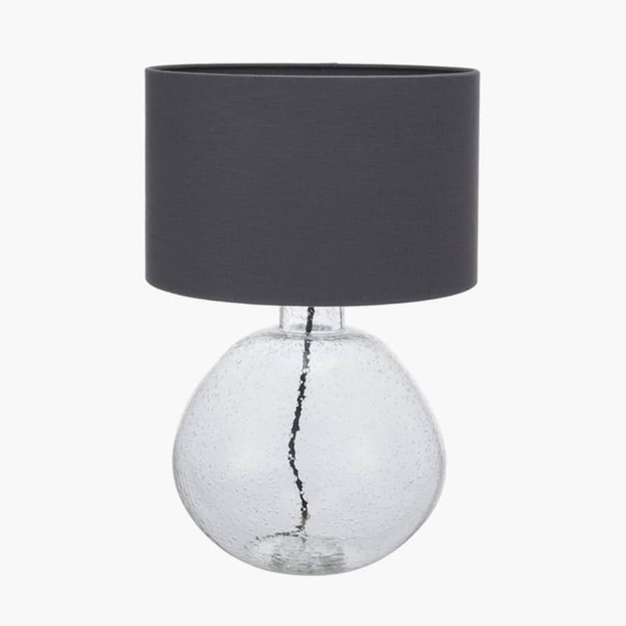 Distinctly Living Lecce Organic Shape Clear Bubble Glass Table Lamp