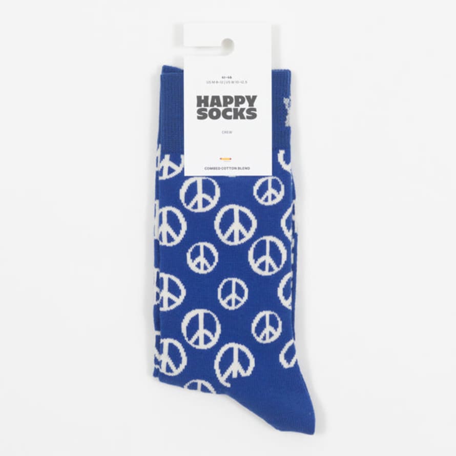 Happy Socks  Peace Socks In Blue