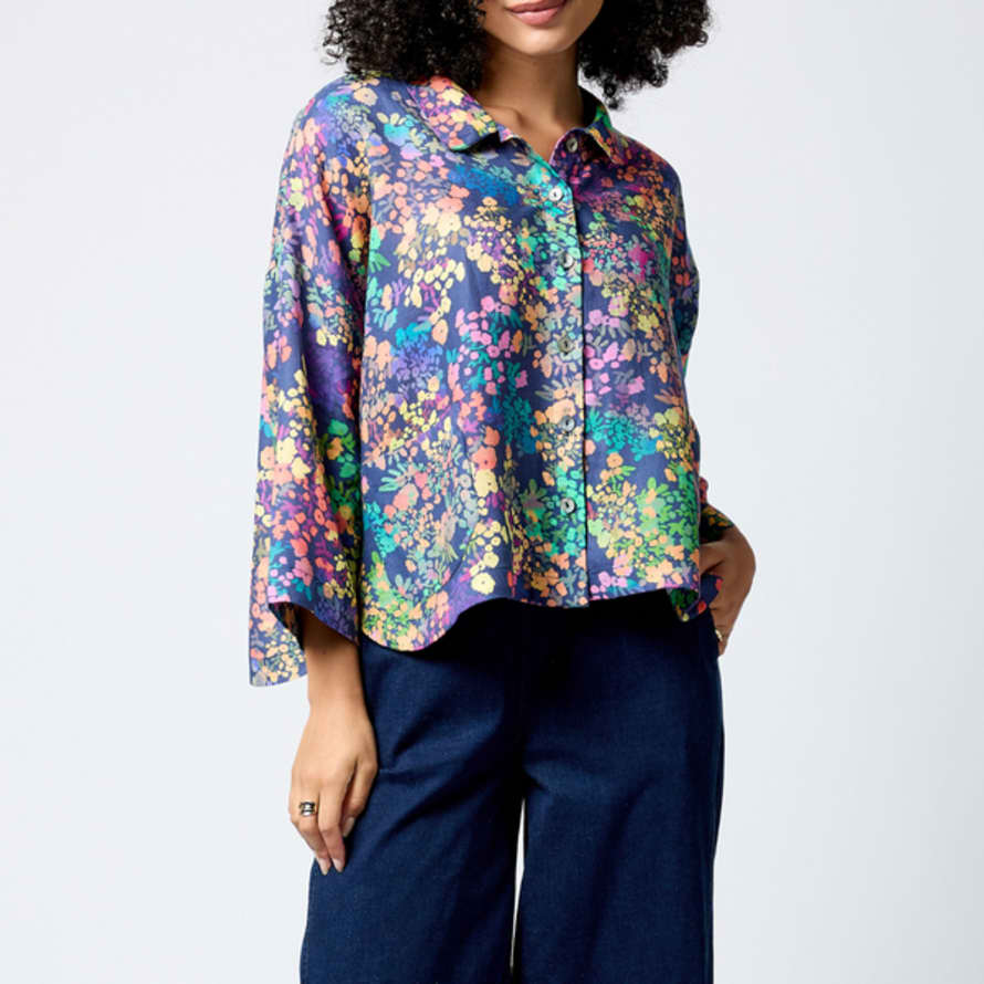 Sahara Scattered Floral Linen Shirt - Multi