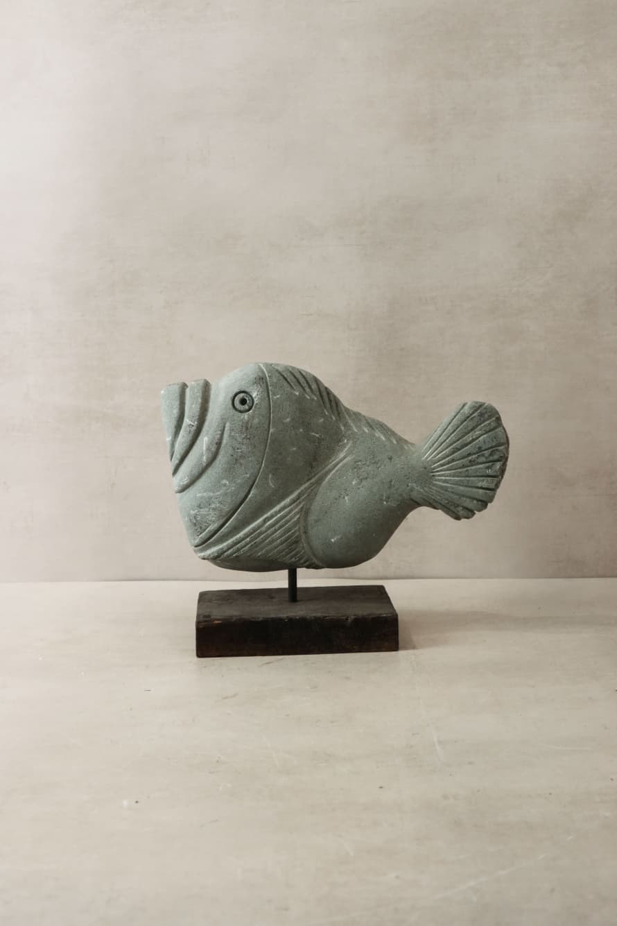 botanicalboysuk Stone Fish Sculpture - Zimbabwe - 34.1