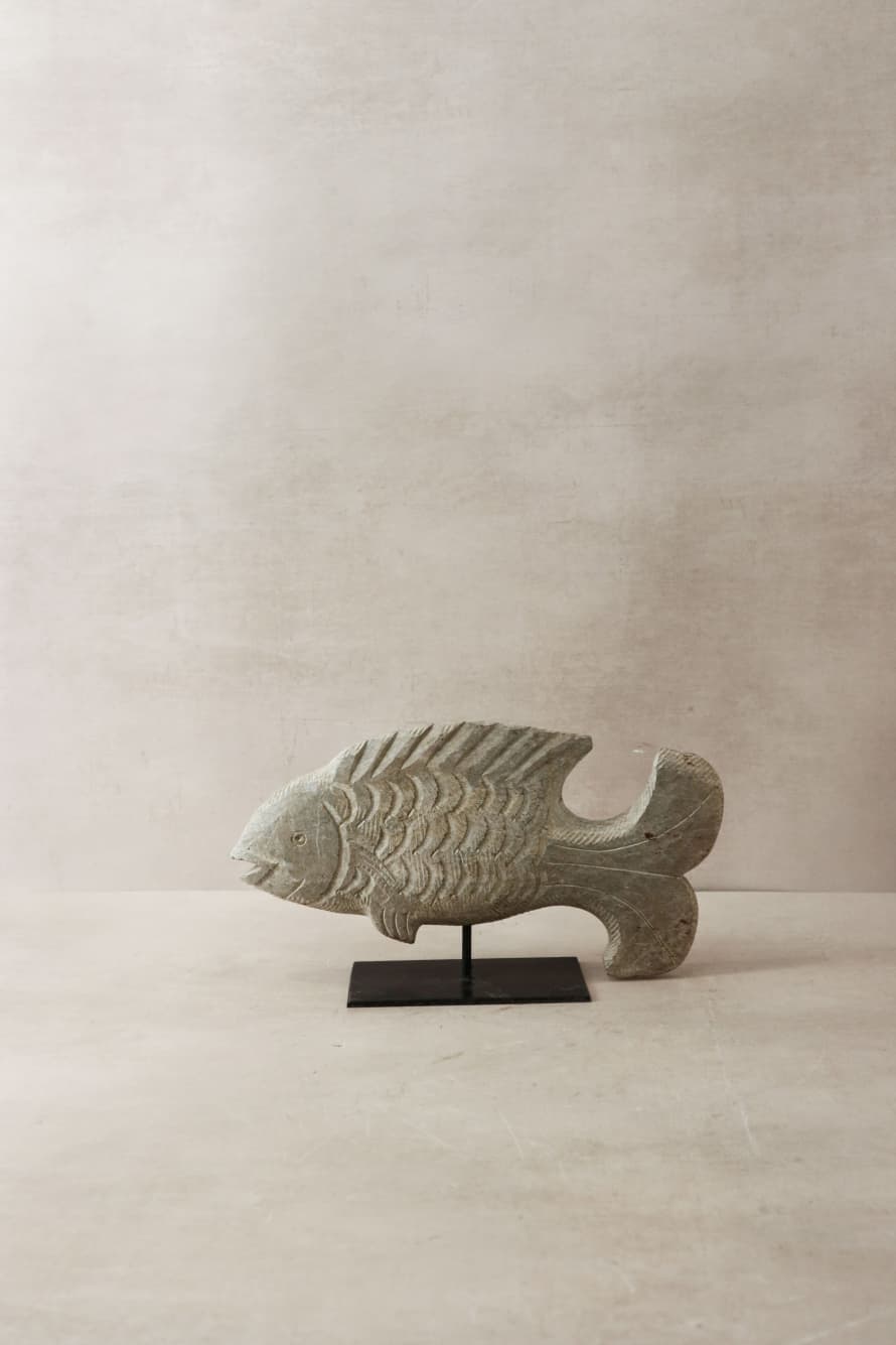 botanicalboysuk Stone Fish Sculpture - Zimbabwe - 36.2