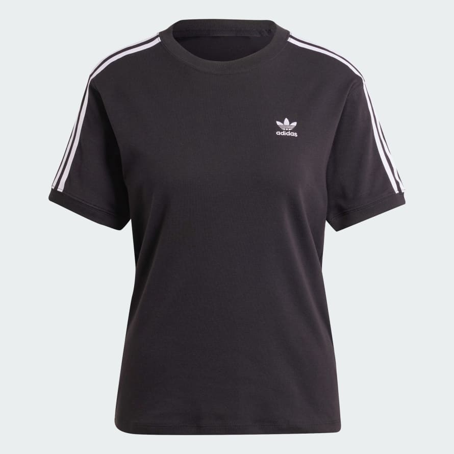 Adidas Black Originals 3 Stripe Womens T Shirt