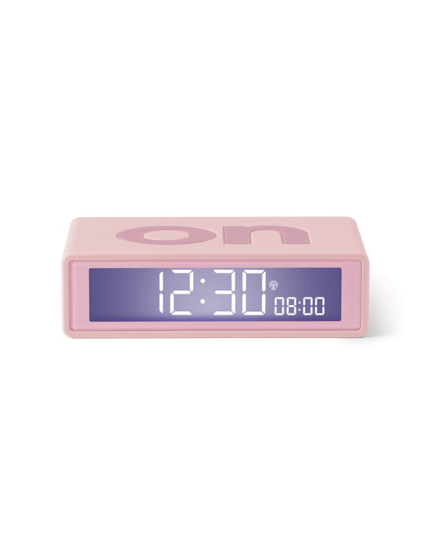 Lexon Pink Rubber Flip RCC Alarm Clock