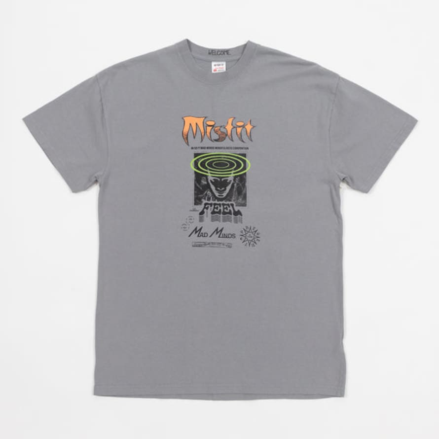 Misfit Shapes Special Feel Graphic T-shirt In Grey