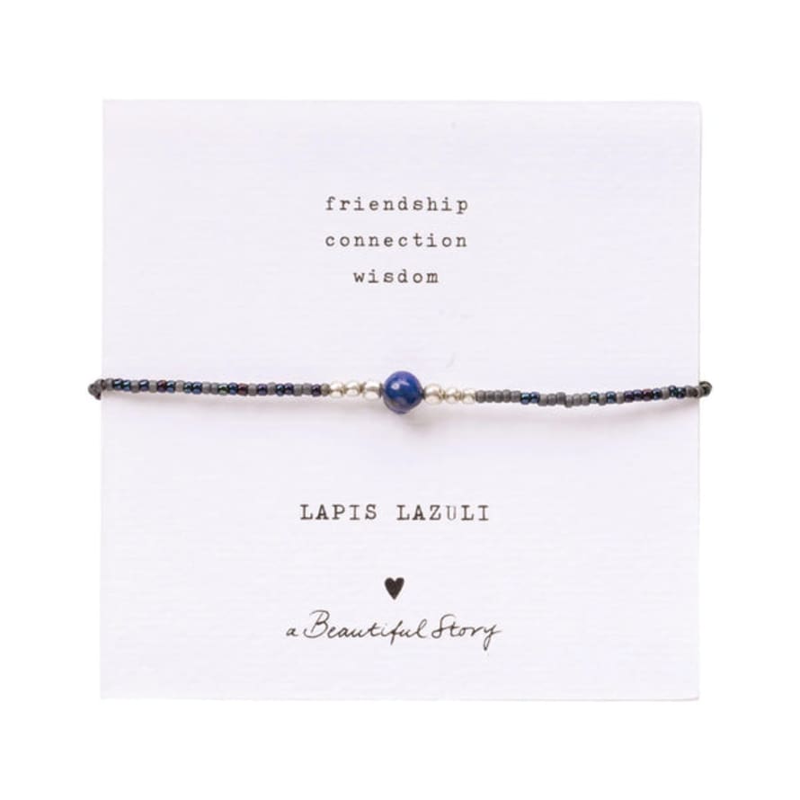 A Beautiful Story Bl23328 Iris Card Lapis Lazuli Bracelet Sc