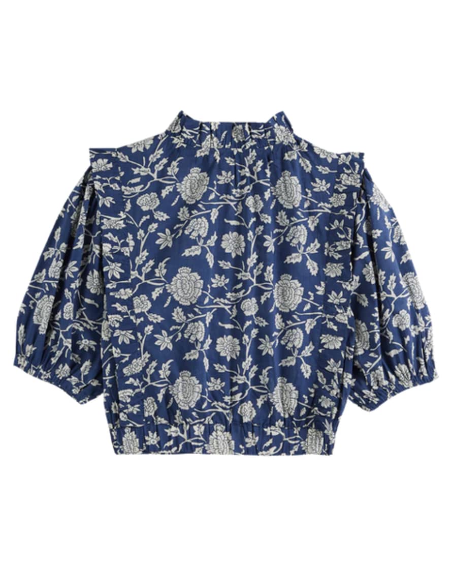 Emile and Ida Blue Floral Blouse