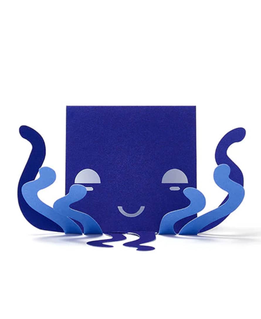 1973 C&M Octopus Cut Out Greeting Card