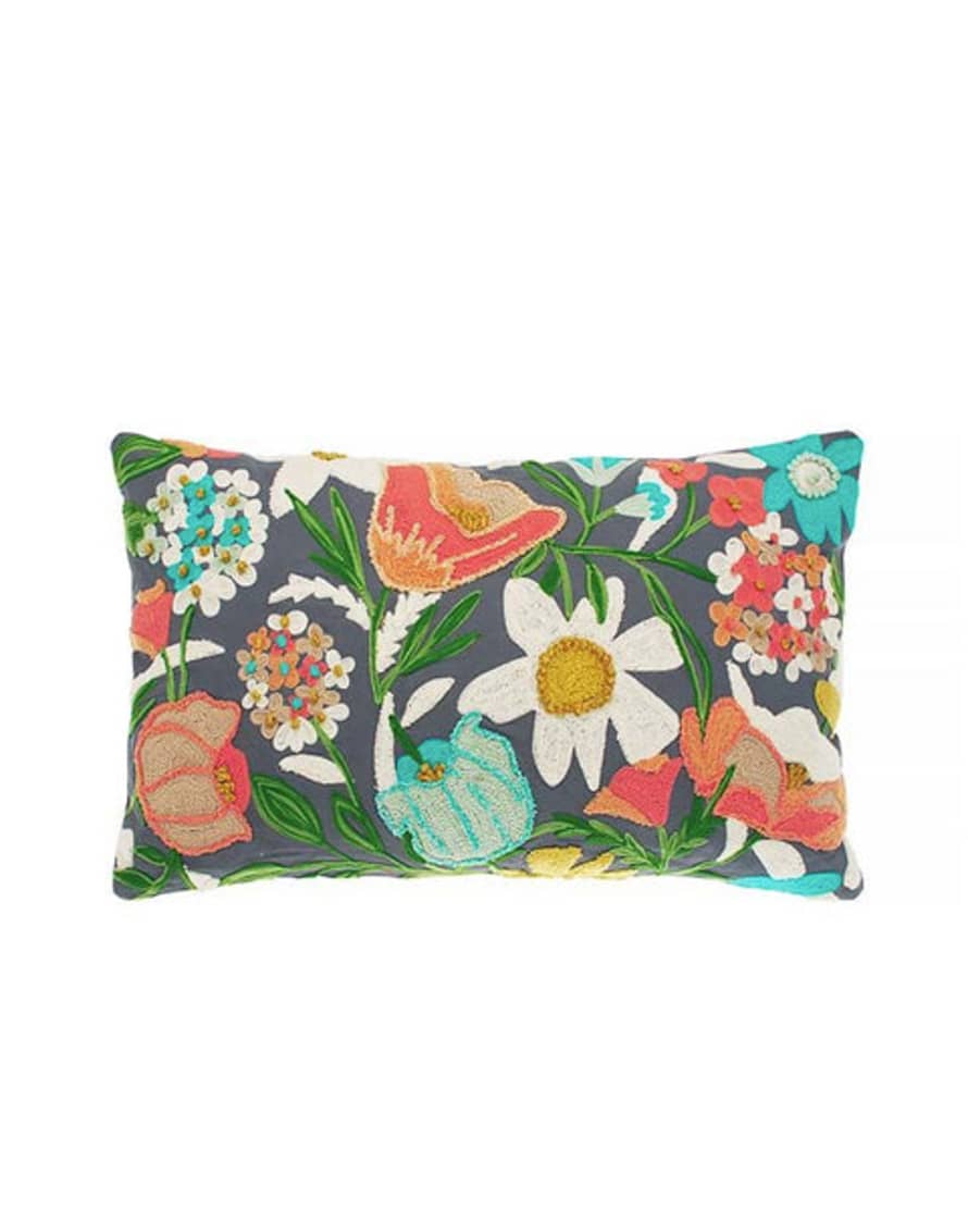 Walton & Co Walton Jardin Embroidered Floral Cushion