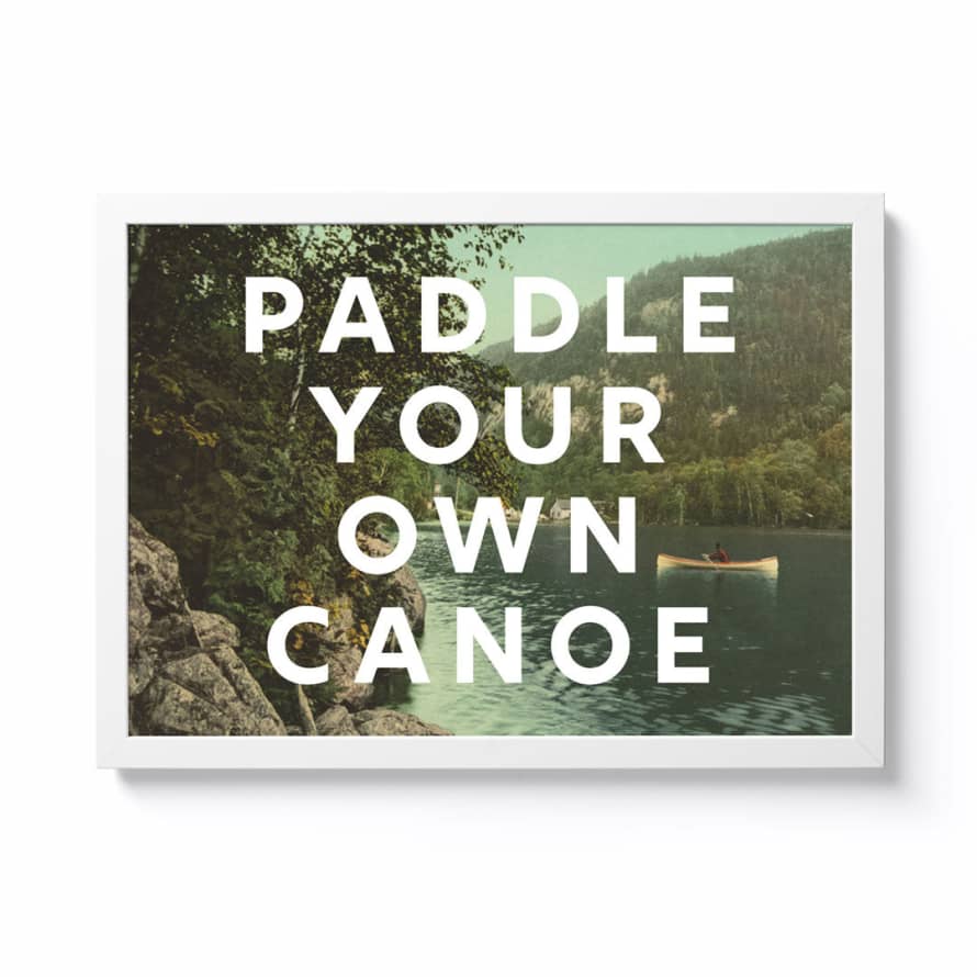 National Park Print Shop A3 Paddle Your Own Canoe Framed Print