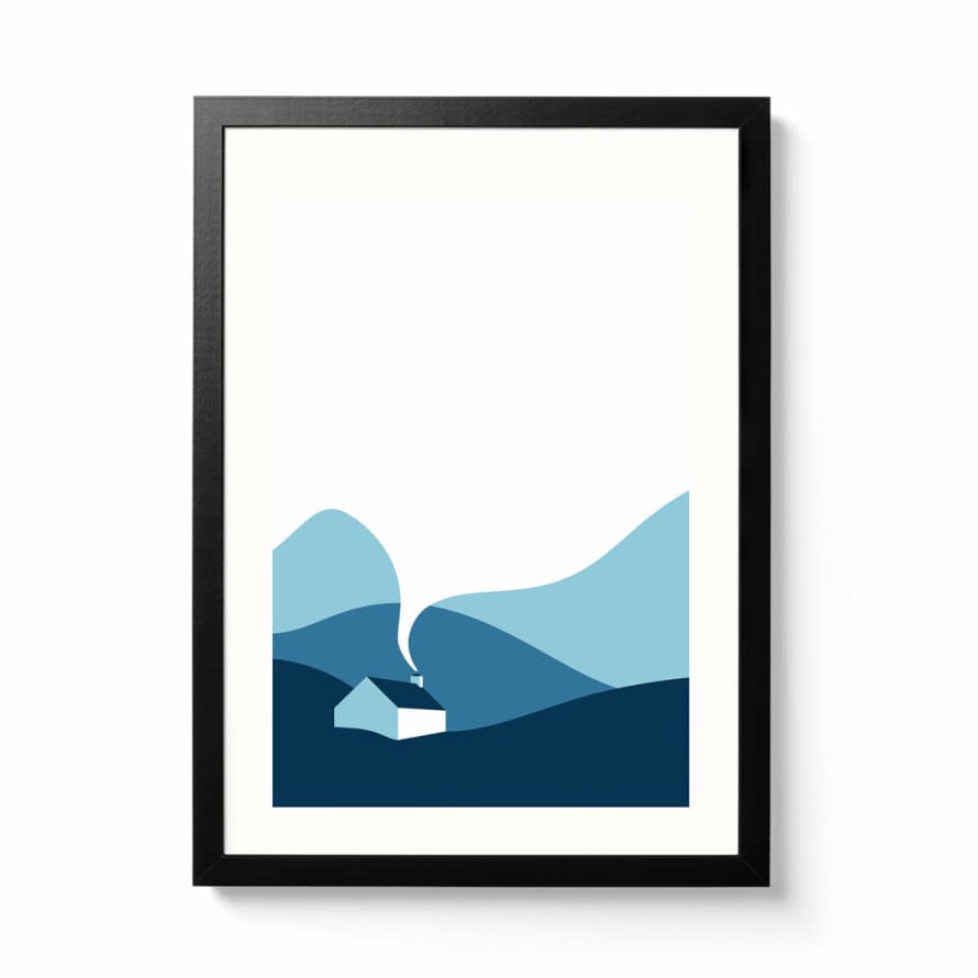 OR8DESIGN A4 Edge of the Mountains Framed Print