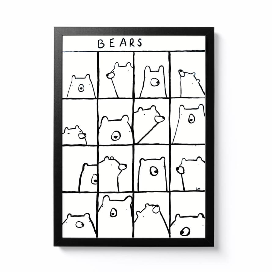 Billy Murphy Bears A4 Framed Print