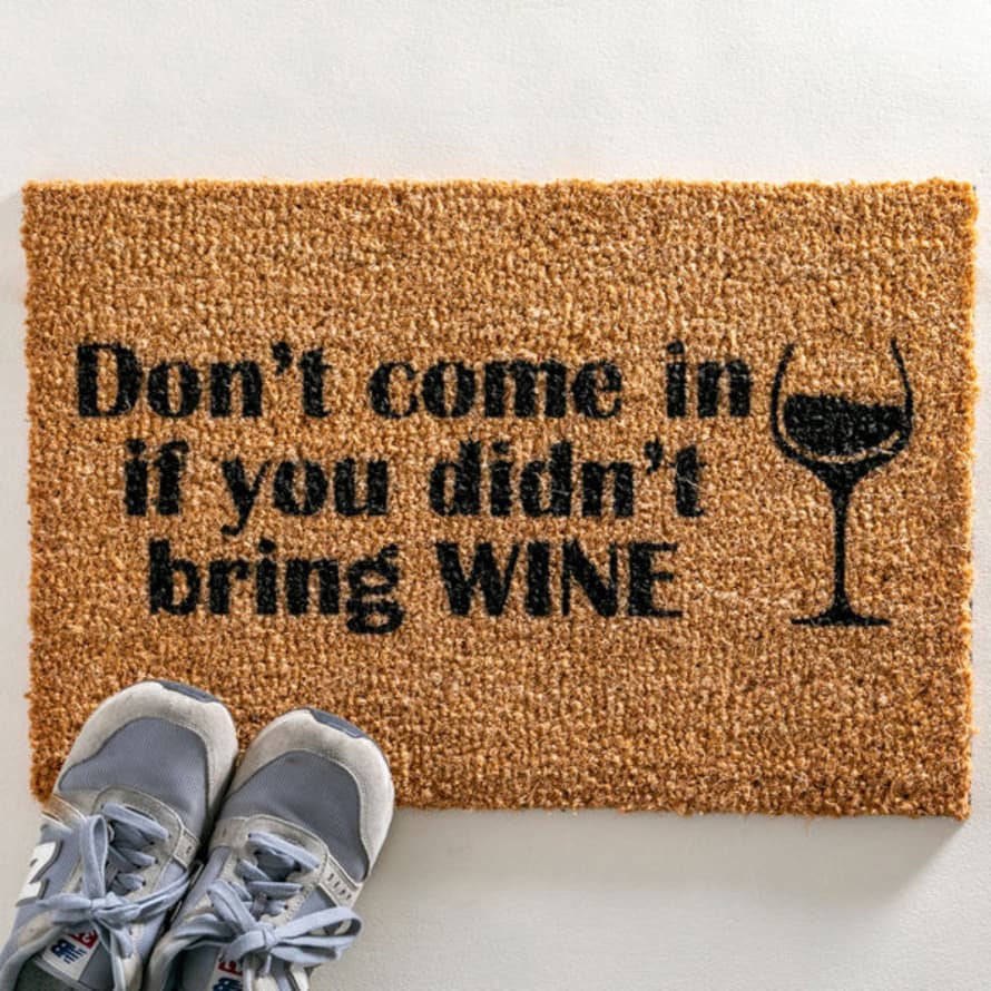 Distinctly Living Without Wine Doormat