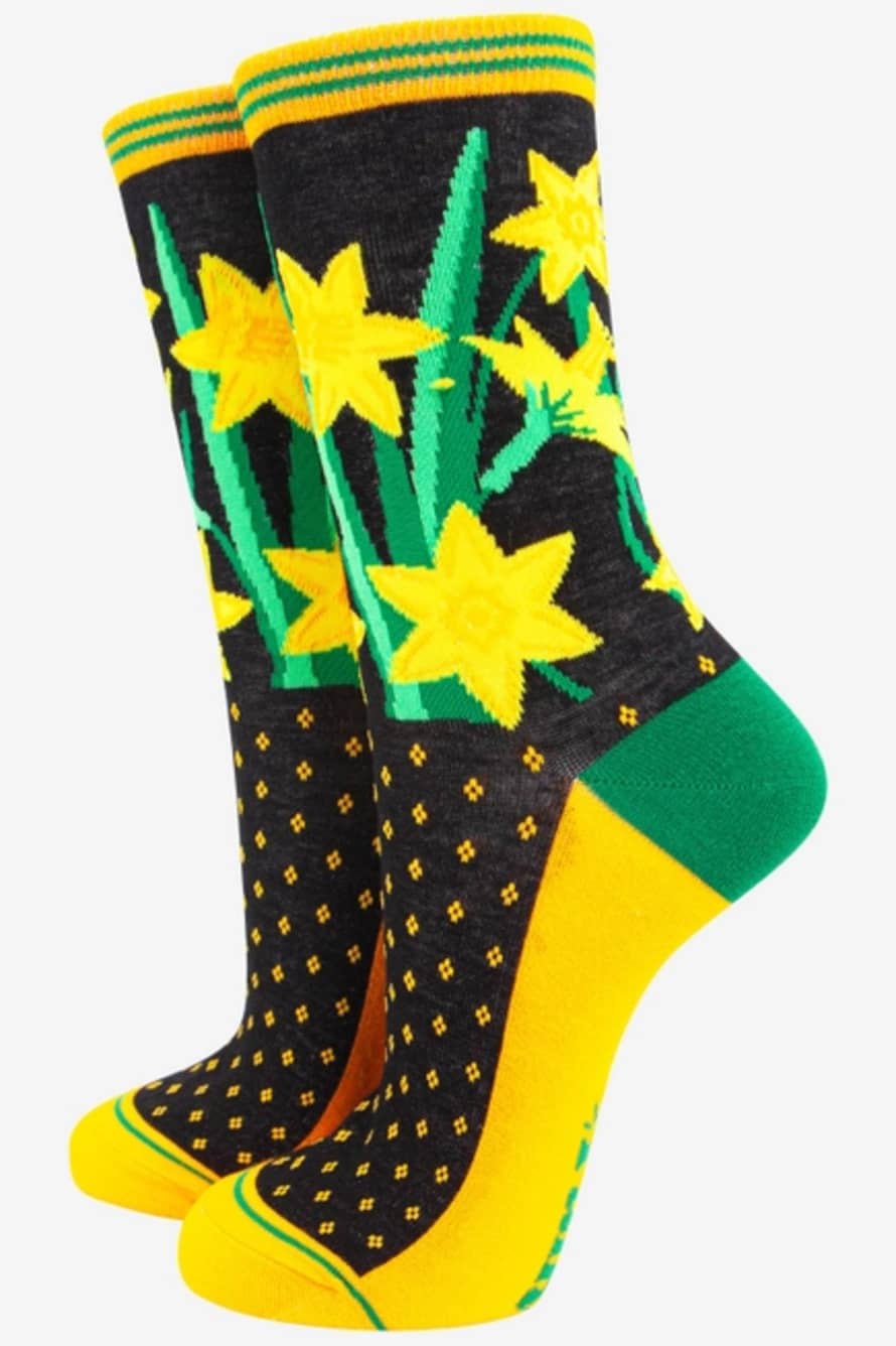 Sock Talk Women's Daffodil Floral Print Socks