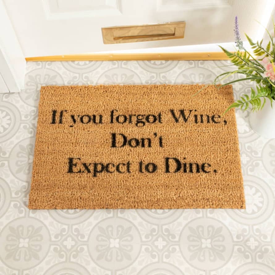 Distinctly Living If You Forgot Wine, Don't Expect To Dine Doormat