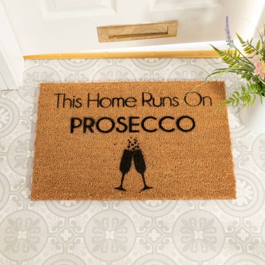 Distinctly Living This Home Runs On Prosecco Doormat