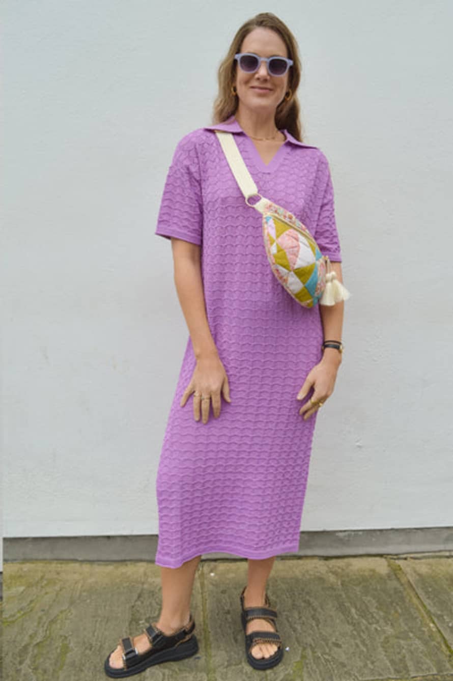 SUNCOO Celma Knitted Mauve Dress