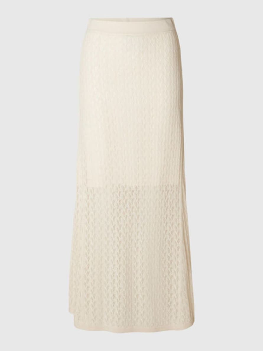 Selected Femme Agny Knitted Maxi Skirt - Birch