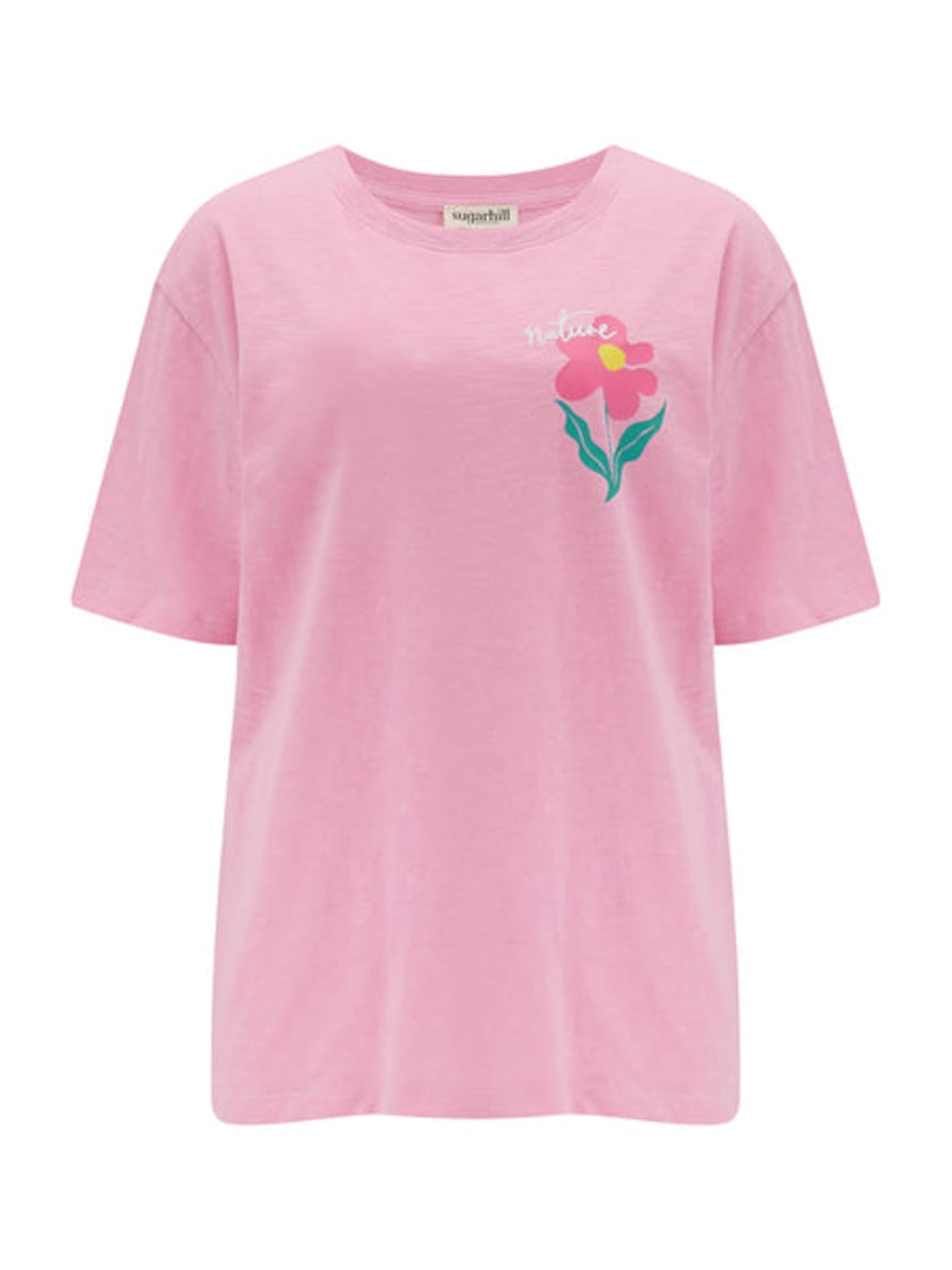 Sugarhill Kinsley Relaxed T-shirt - Pink, Nature Bloom