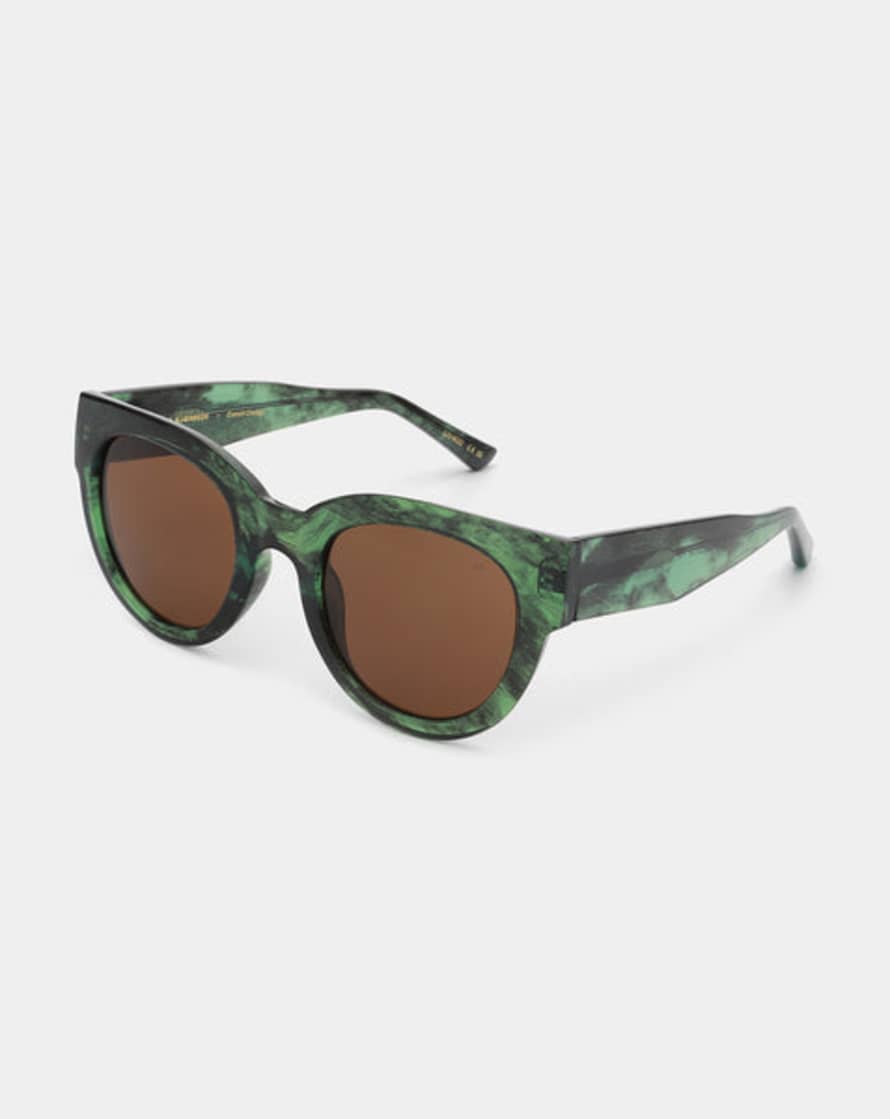 A.Kjaerbede  - Lilly Sunglasses - Green Marble Transparent