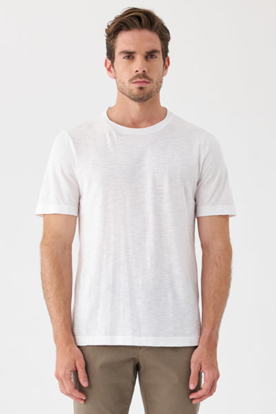 Transit Textured Detail Cotton T-shirt White